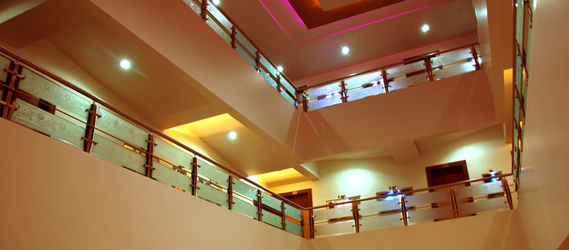 Hotel Merit in Surat has multiple floors which looks elegent at night time
