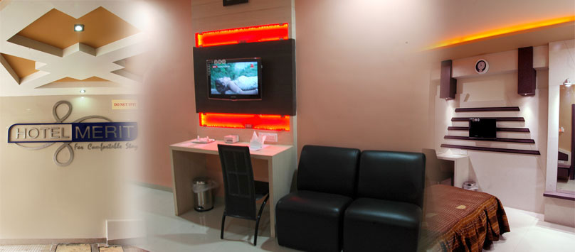 Hotel Merit in Surat has very good interiored and spacious reception